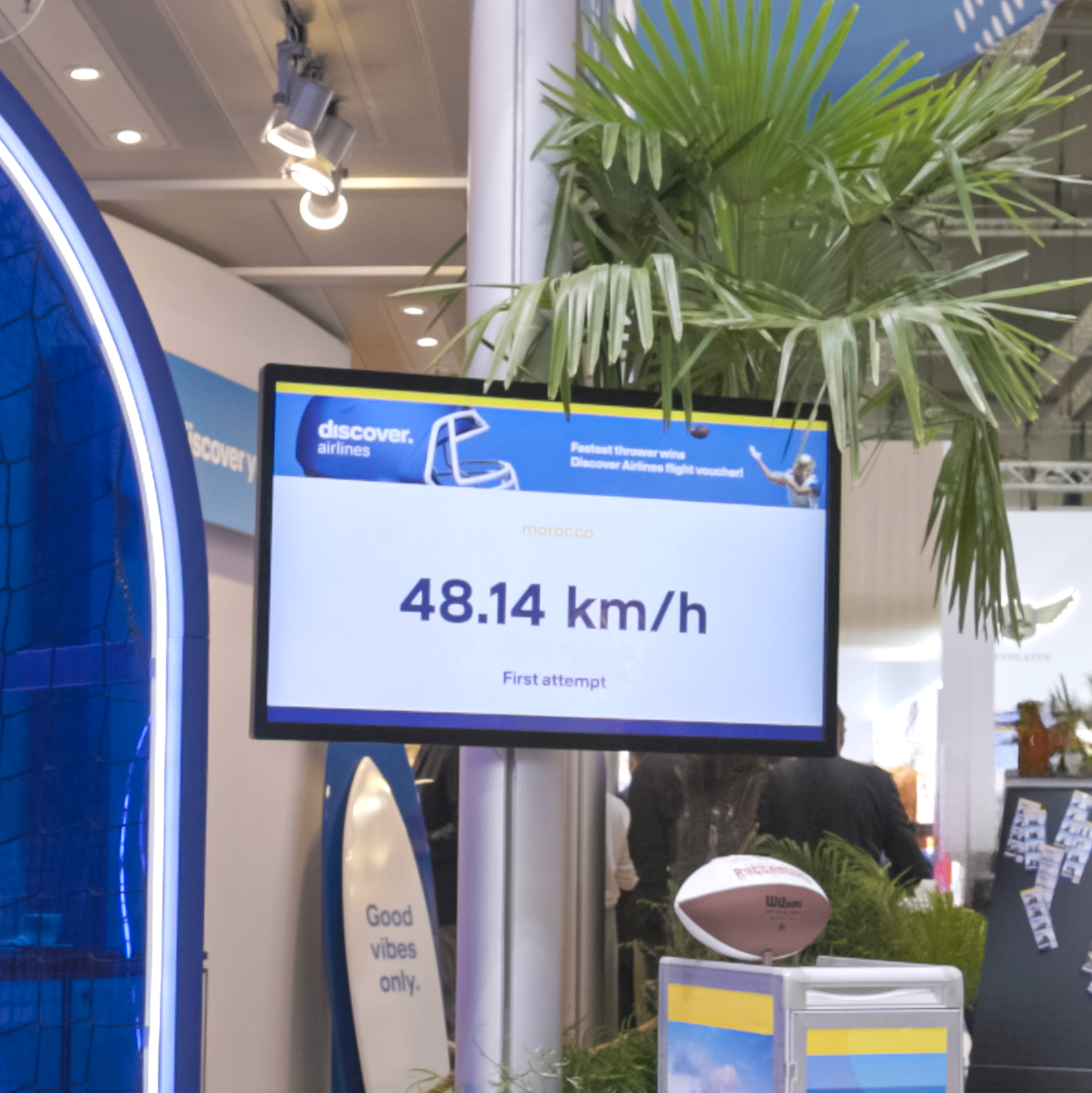 Discover Airlines ITB Berlin 2025 Speedcheck Scoreboard Discover Airlines ITB Berlin 2025 Speedcheck Scoreboard